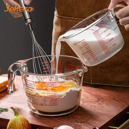 500ml  Heat-Resistant Glass Measuring Cup with Scale and Handle, Microwave & Oven Safe for Baking and Cooking