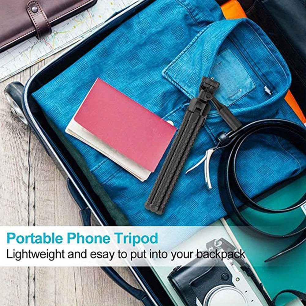 With remote wireless shutter, detachable mobile phone clip selfie pole tripod, octopus tripod, camera tripod, suitable for most mobile phones, cameras
