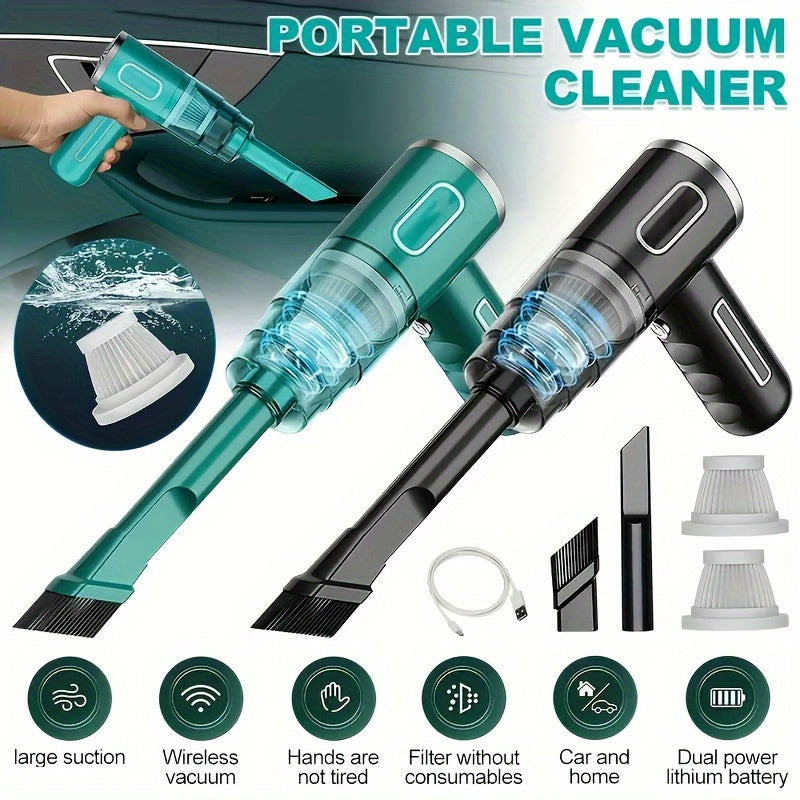 120W Portable Car Cleaner Charging Handheld Automobile Vacuum Cleaner for Car Wireless Dust Collector Cyclone Vacuum Cleaner Wireless Vacuum Cleaner