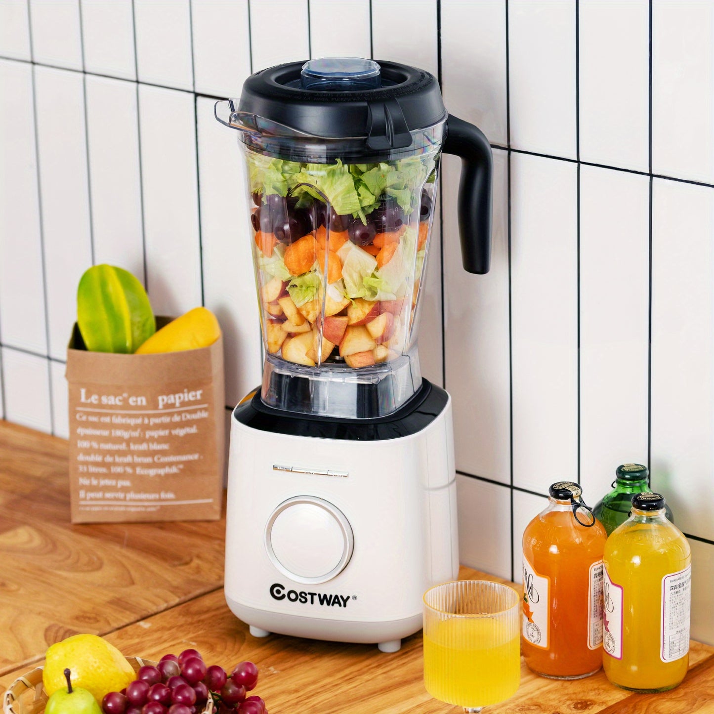 Multigot 1500W Countertop Smoothies Blender 10 Speed w/ 6 Pre-Setting Programs