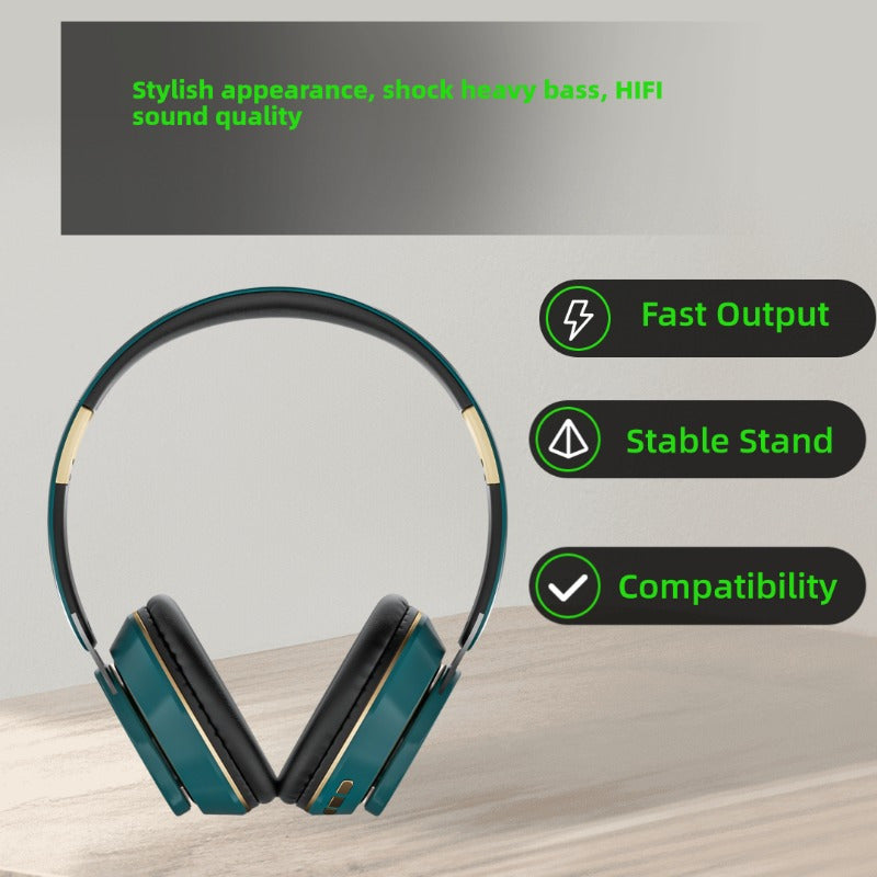 Stylish wireless headphones, super high sound quality, deep bass, 20 hours of playback time wireless headphones, microphone, hi-Fi stereo folding portable headphones, suitable for home office phones