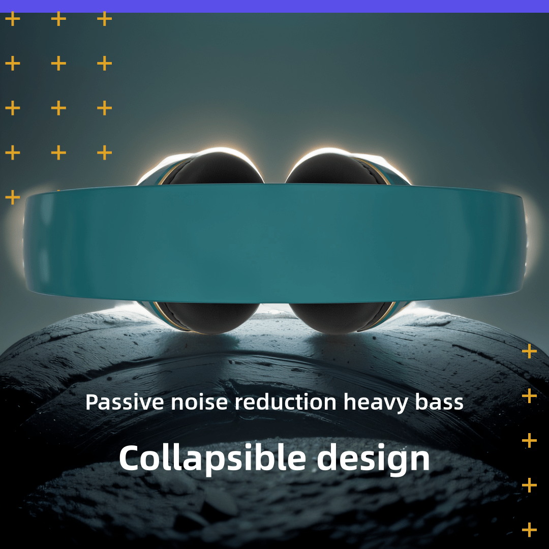 Stylish wireless headphones, super high sound quality, deep bass, 20 hours of playback time wireless headphones, microphone, hi-Fi stereo folding portable headphones, suitable for home office phones
