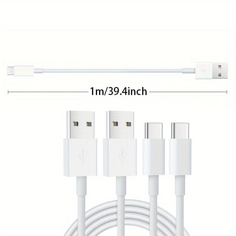 2A USB Type-C Fast Charging Cable: 3.3Ft/1M, Compatible with Xiaomi, Redmi, Samsung Mobile Phones - USB-C Wire
