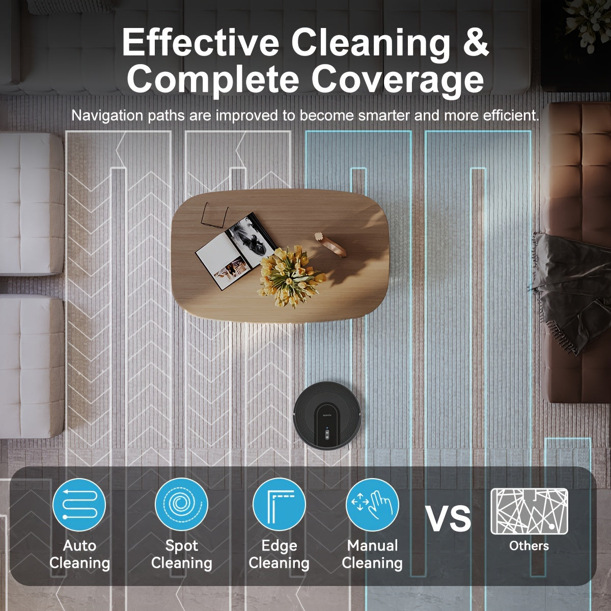 Enboya Powerful Robot Vacuum Cleaner Robot Vacuum With Self Empty Station Storing Up To 60 Days Of Dust - Wi-Fi/App/Alexa Control - Robotic Vacuum Ideal For Hard Floors, Pet Hair And Low Carpets