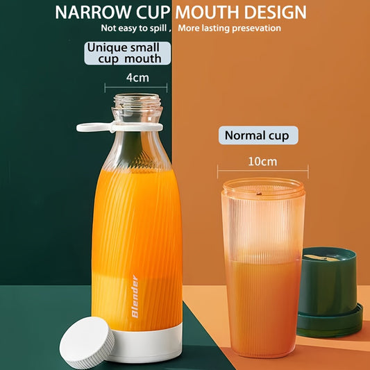 500ML Mini Wireless Portable Personal Blender - 6 Blade Electric Fruit Juicer Mixer for Smoothies and Shakes - USB Charging, Compact, Lightweight, Travel-Friendly, Easy to Clean, BPA-Free, Home and Kitchen Essential Gift