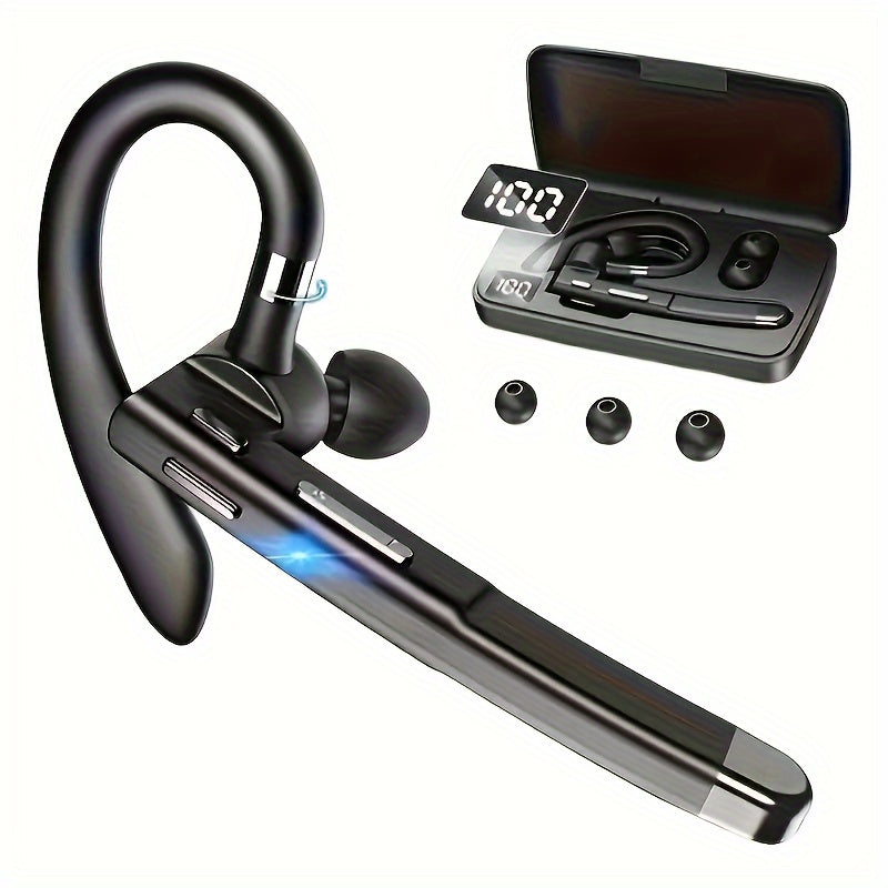 Long-Lasting Wireless Earphones - Earbud Headphones with Microphone, 120-Hour Standby, Suitable for Offices, Truck Drivers, and Compatible with IOS/Android Phones
