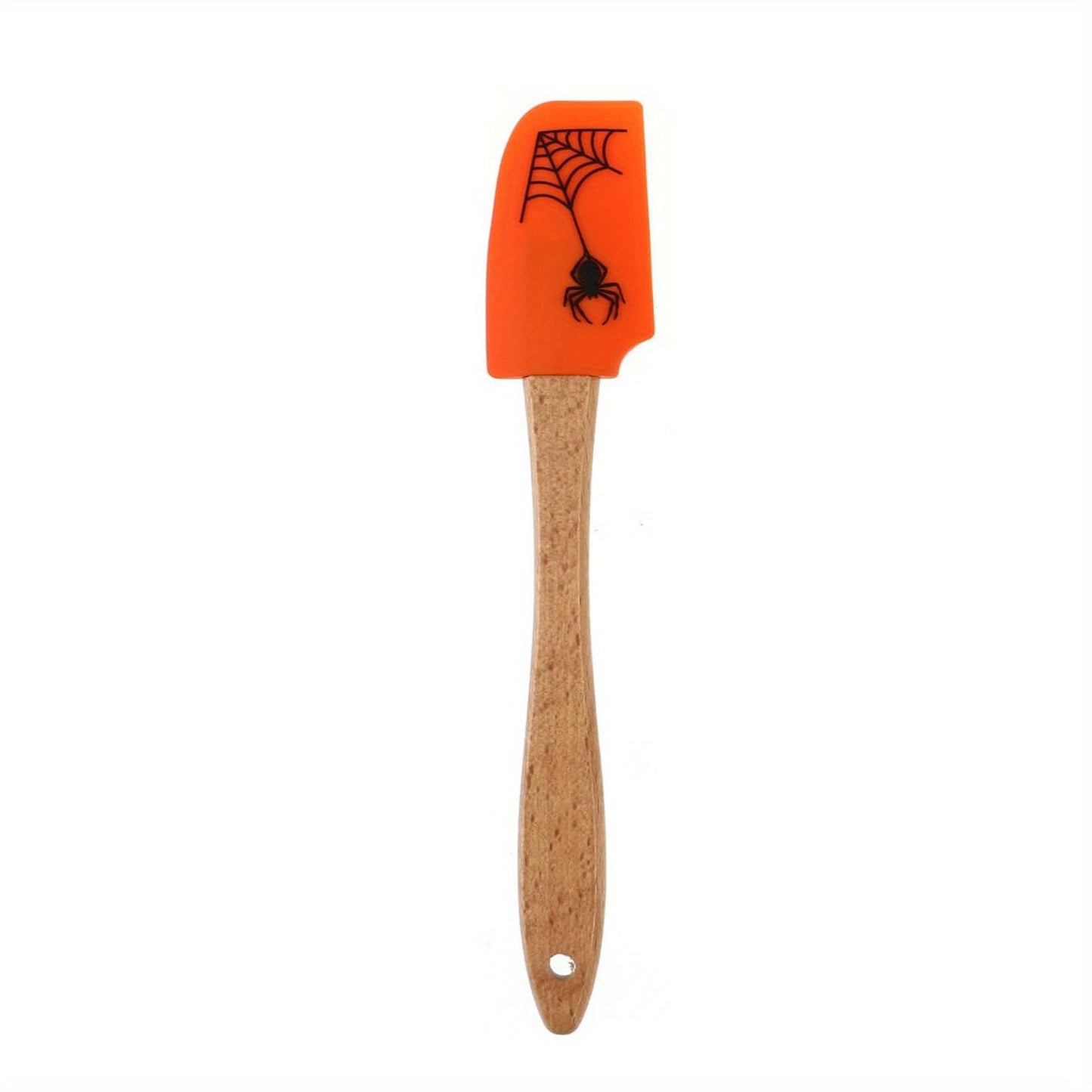 1/4Pcs, Halloween Spatula, Wooden Handle Silicone Spatula, Heat Resistant Silicone Scraper Set, Cream Spatula, Kitchen Scraper For Cooking, Baking And Mixing, Pumpkin Spatula, Kitchen Supplies, Halloween Gift, Halloween Decor