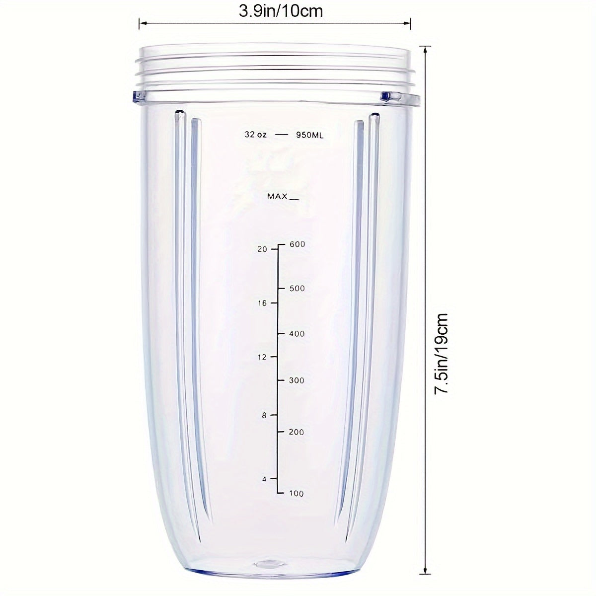 2pcs, Replacement Parts For Nutribullet Blender, Including A 32oz Cup With Flip-top Lid, Compatible With Nutribullet 600W And 900W Blenders