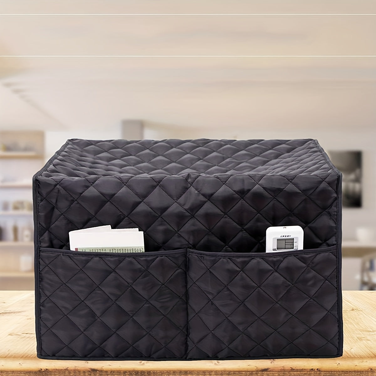 1pc Dustproof Convection Toaster Oven Cover with 2 Accessory Pockets - Protects Stand Smart Oven, Toaster Oven, Small Kitchen Appliances, Mixer, Coffee Maker, and Toaster Machine - Easy Storage and Cleaning