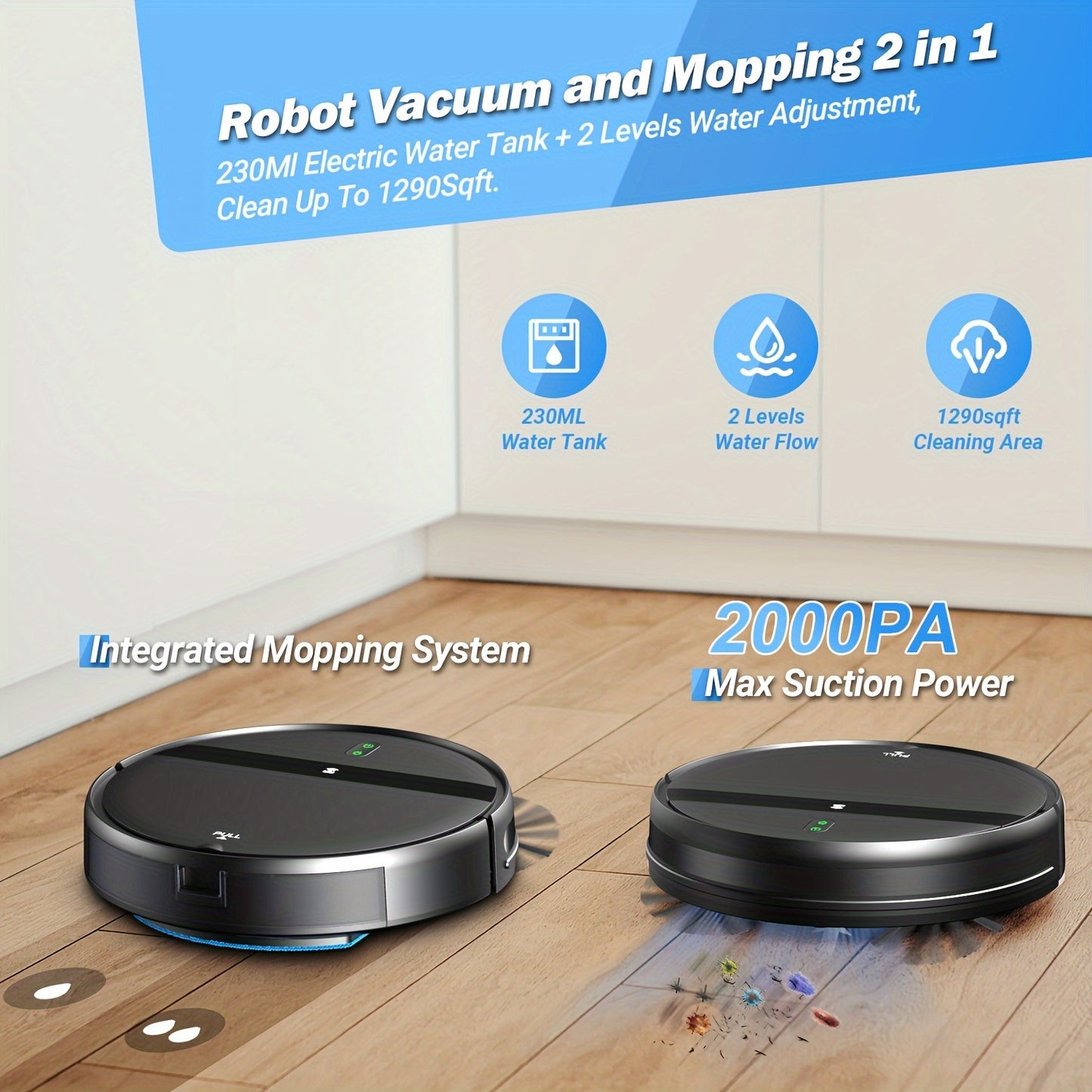 ZCWA G20 Robot Vacuum Cleaner Automatic Charging Intelligent Sweeping Robot Power Application Control Water Tank Wet Robot Vacuum Cleaner Electric Sweeper