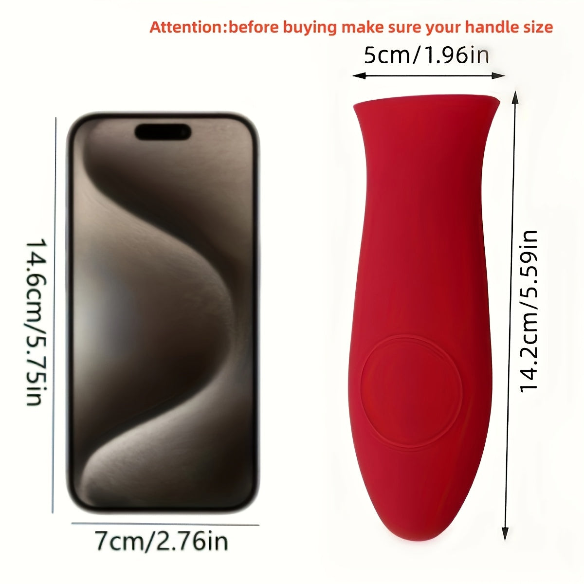 1pc Heat Resistant Silicone Handle Holder - For Cast Iron Skillets & Metal Cookware - Kitchen Supplies - Protect Your Hands From Burns - Perfect Gift for Home Cooks & Bakers