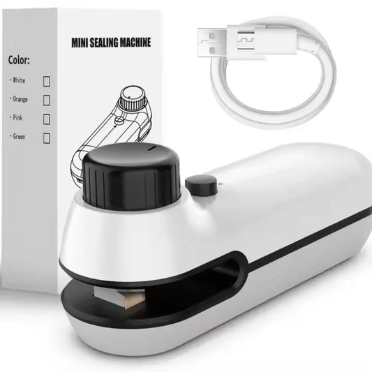2 In 1 USB Rechargeable Snack Sealer Clip Bag Mini Heat Sealer