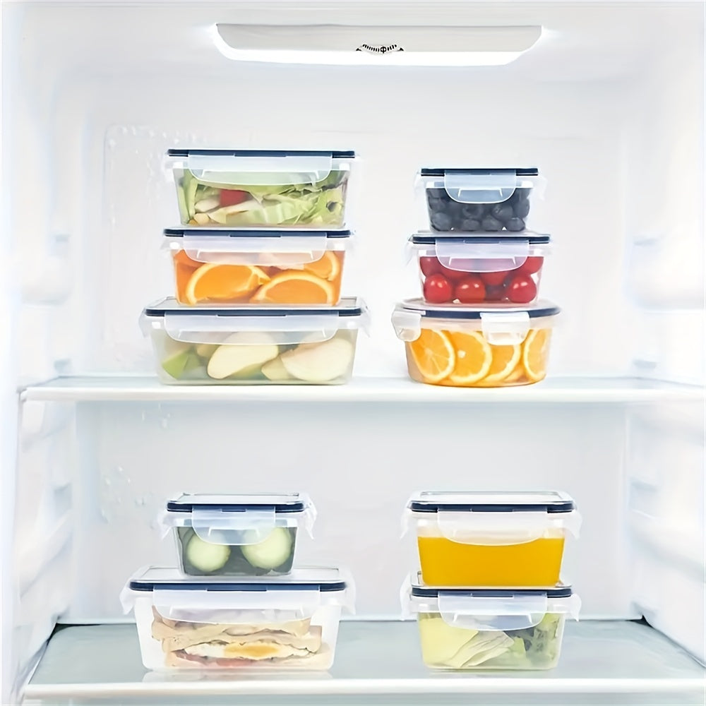 12-piece kitchen storage container lunch box set, BPA Free microwave refrigerator safe portable lunch box 12pcs-set