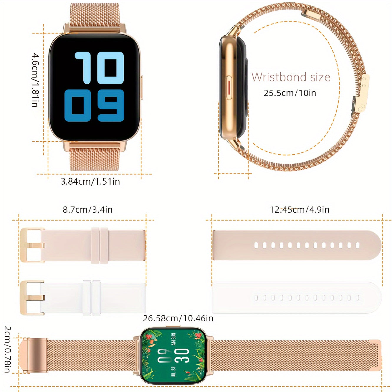 New Smartwatch 1.85 Inch, Wireless Make/Receive Calls Multiple Sports Modes Sedentary Reminder Weather Forecast Message Notification Multi-Sports Mode Compatible With Android And Apple Phones Smartwatch For Men And Women Best