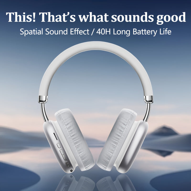HIFI Stereo Wireless Headphones - Over-ear Lightweight Immersive Audio With Microphone For Gaming, Computers, Home Office Phones