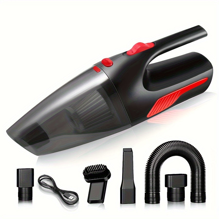 1pc CascadeVac Cordless Handheld Vacuum Cleaner, High Power Wireless Mini Home and Car Dust Remover with USB Charging, Rechargeable Lithium Battery, Plastic Material, Includes Crevice Tool, No Bag, for Carpet Floor Cleaning
