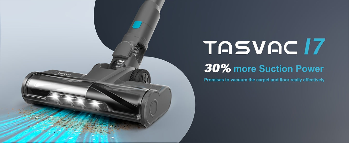 TASVAC Corded Stick Vacuum, 26Kpa 600W Powerful Suction Vacuum Cleaner with LED Floor Head, Lightweight Corded Handheld Vac for Carpet Hard Floor Pet Hair