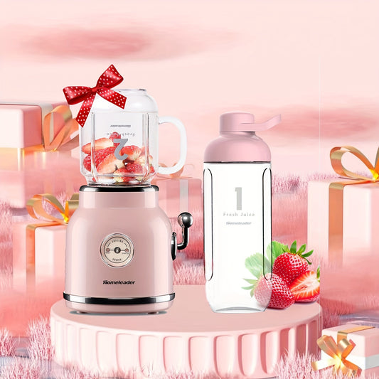 Homeleader Smoothie Blender Maker, Personal Blender For Shakes And Smoothies With 20.3 Oz Tritan BPA-Fee Travel Cup And Lid, Pink