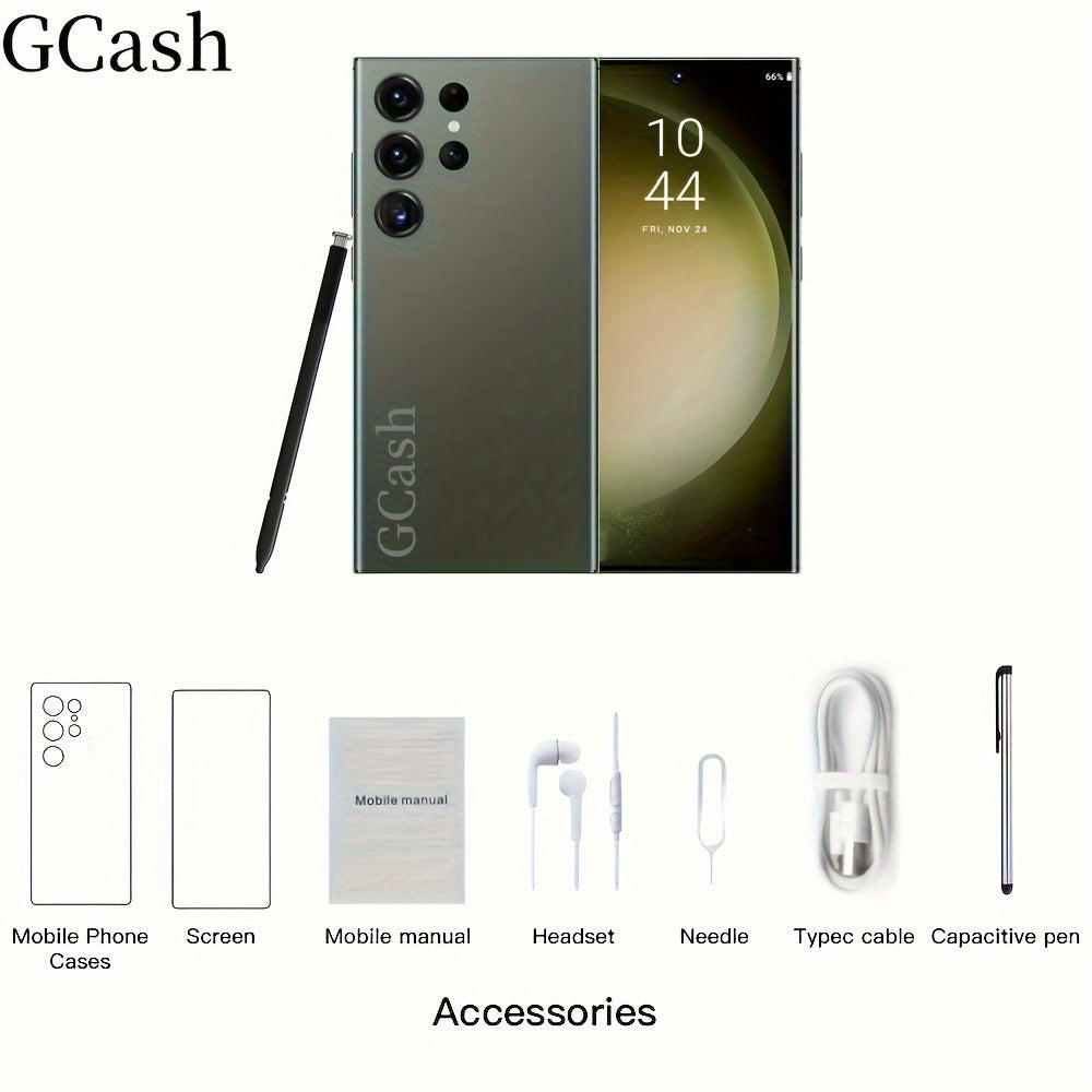 GCash, Unlocked Cell Phones SmartPhone Android 13 Phones 8+256GB/7.3" HD Screen/DUAL SIM/50MP+24MP Camera/6800 MAh/Built-in Pen