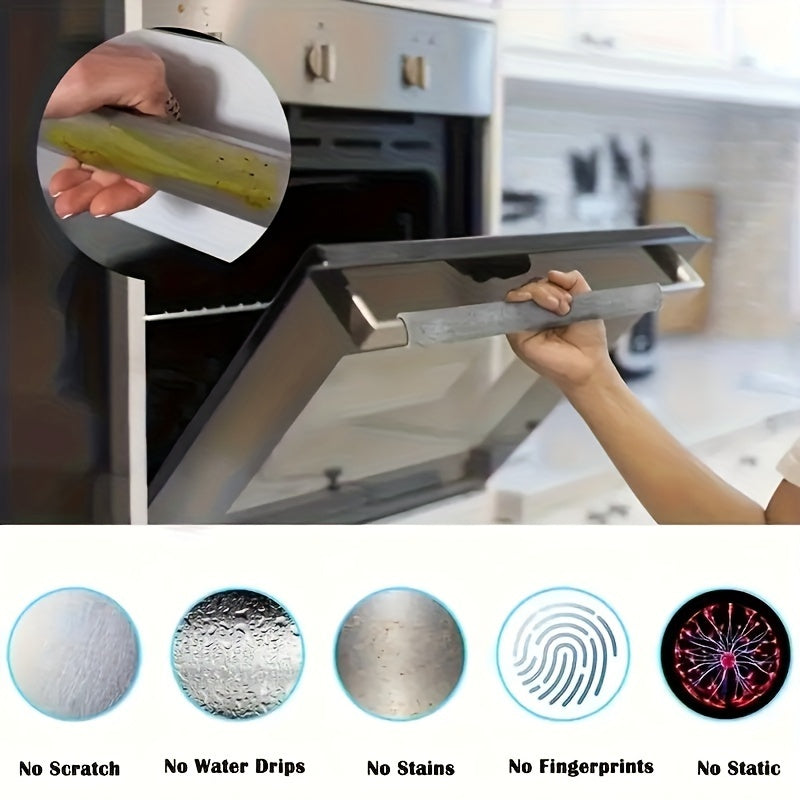 3-Pack Fingerprint-Resistant Refrigerator Door Handle Protectors - Stain & Drip-Proof, Suitable for Microwave & Dishwasher, Keep Kitchen Clean & Stylish
