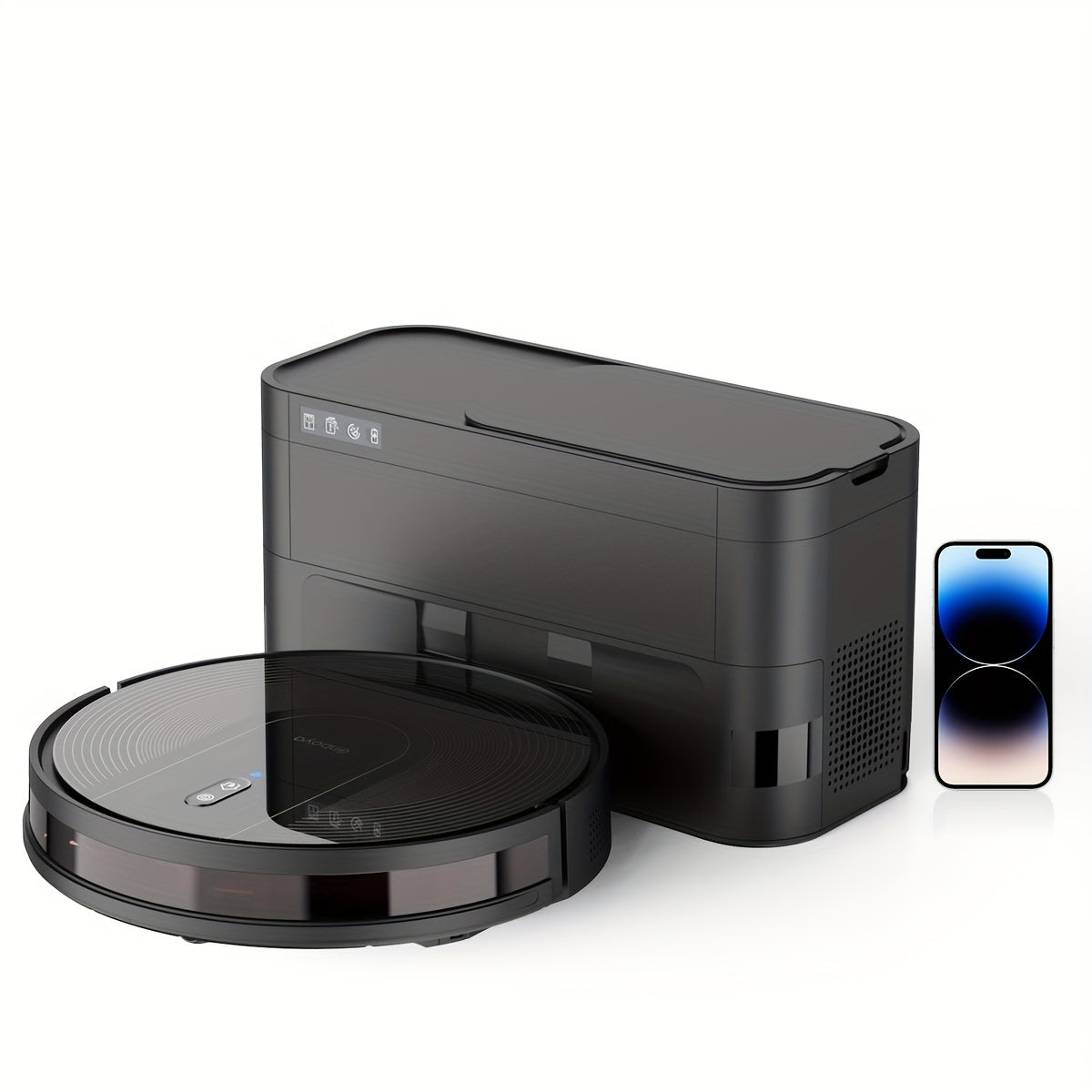 Enboya Powerful Robot Vacuum Cleaner Robot Vacuum With Self Empty Station Storing Up To 60 Days Of Dust - Wi-Fi/App/Alexa Control - Robotic Vacuum Ideal For Hard Floors, Pet Hair And Low Carpets