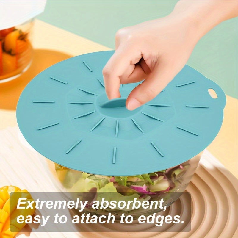 5-Piece Set of Reusable Silicone Microwave Lid Covers - Various Sizes, Suitable for Bowls, Cups, Plates, Pots, Pans, Microwave Splatter Covers, Stovetop, Oven, Fridge, and Freezer - BPA Free