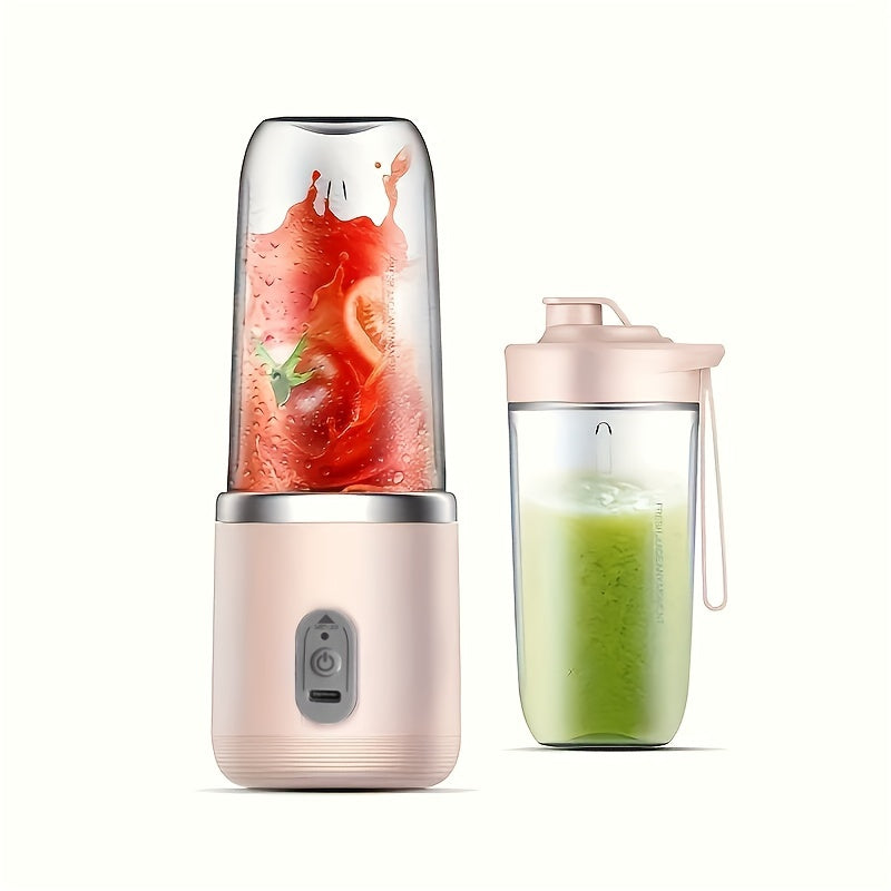 1set-6 Blades USB Portable Juicer, Juicer Juice Cup Automatic Small Electric Juicer Smoothie Blender Ice Crusher Cup Food Processor