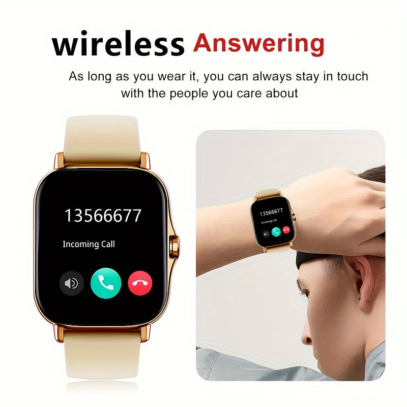 New Multi-functional Smartwatch, 1.83-inch Full Touch Screen, Built-in Microphone And Speaker HD Call, Music Playback, Multi-sport Mode Sports Watch, Step Counting Sleep Monitoring, Suitable for iPhone/Android Phones, Suitabl