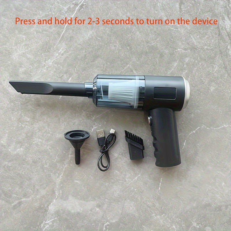 1PC Portable Home and Car Cleaning Vacuum Cleaner Mini Vacuum Cleaner Handheld Vacuum Cleaner Multi-functional Surface. Pet Hair and Hard Floor Friendly - Very Suitable for Home and Car Cleaning Wireless Car Vacuum Cleaner, C
