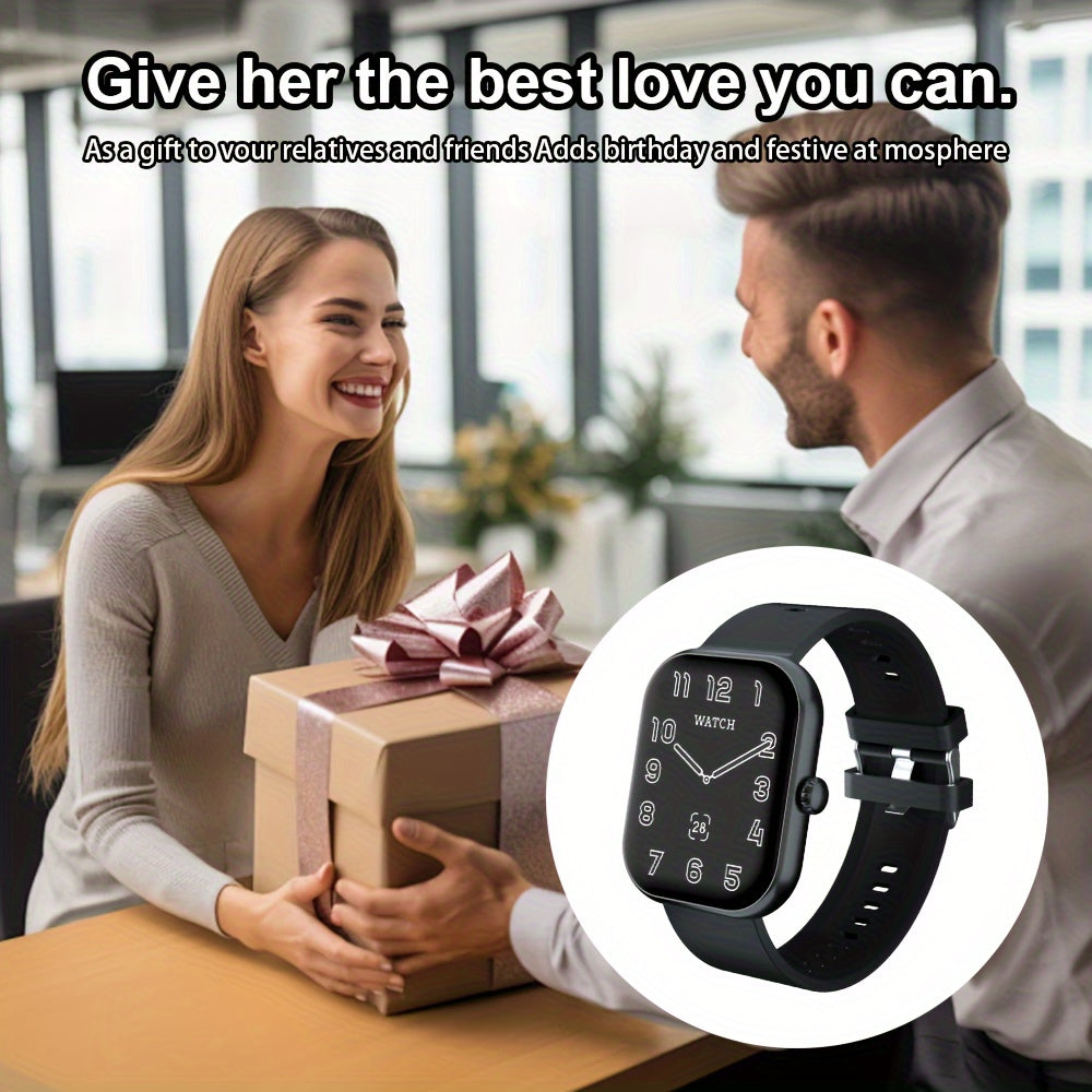 2.01" HD Screen LAXASFIT Smart Watch Plus - Advanced Fitness Activity Tracker with 128 Sport Modes, Weather Forecast, Remote Music Control, and Call/Answer Function for Android Phones - Ideal Outdoor Smartwatch Gift for Women
