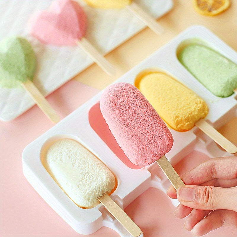 2/50pcs, Multiple Ice Cream Silicone Molds, Ice Pop Molds, For Home-made DIY Ice Cream, Cheese, Food-grade Fondant, Chocolate Cake Silicone Molds, Kitchen Supplies, Baking Tool