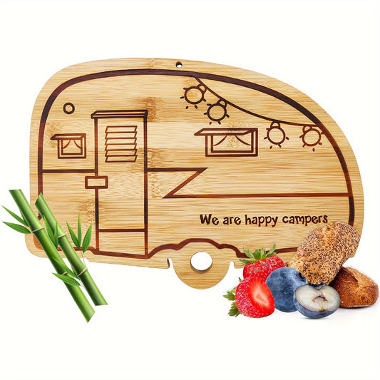 1/2pcs, Camper Bamboo Cutting Board Set For RV, RV Wood Chopping Board Set With Juice Grooves, Hang Hole, For Meat Vegetables & Cheese, Camping Gifts RV Decor, Camping Decorations, Kitchen Decor, Chrismas Gifts, Halloween Gif