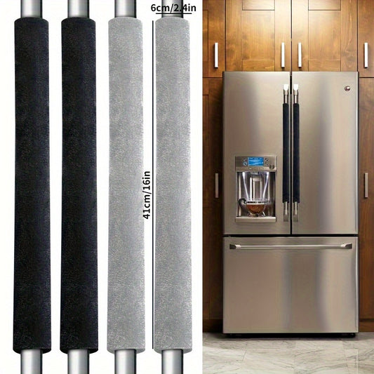 2pcs Premium Kitchen Refrigerator Oven Handle Covers - Handles for Refrigerator Door, Microwave, Dishwasher - Easy Clean, Home Decoration, Heat Resistant, Durable Protection