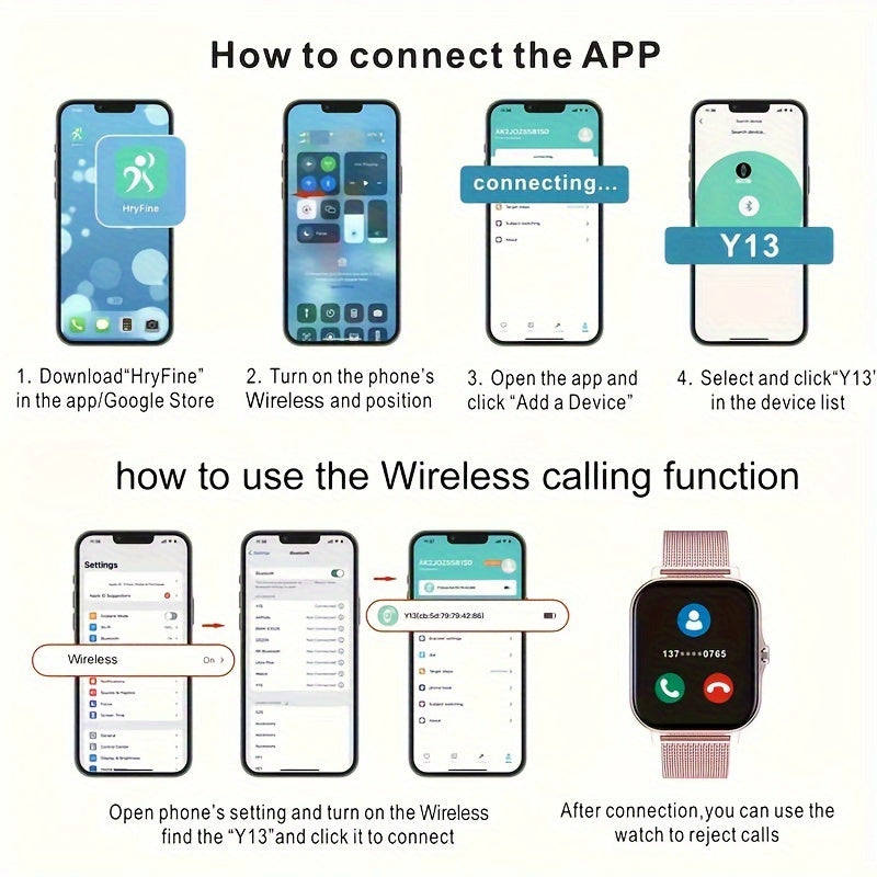 The New 2024 Smart Watch (Make/Answer Call), Full Touch Wireless Calling Smartwatch, Fitness Tracker Watch for Smartphone, Connection for Android IOS Phones, Mother'S Day, Father'S Day, Valentine'S Day, Party Gifts, Christmas