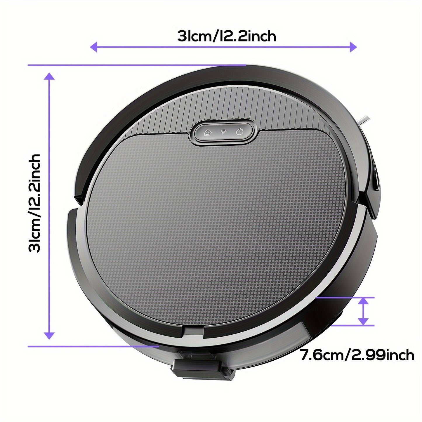 120 Mins Runtime Robot Vacuum Cleaner, Strong Suction, Slim, Wi-Fi/App/Alexa Control, Automatic Self-Charging, Robot Vacuum And Mop Combo, Ideal for Pet Hair Hard Floor and Daily Cleaning, Black