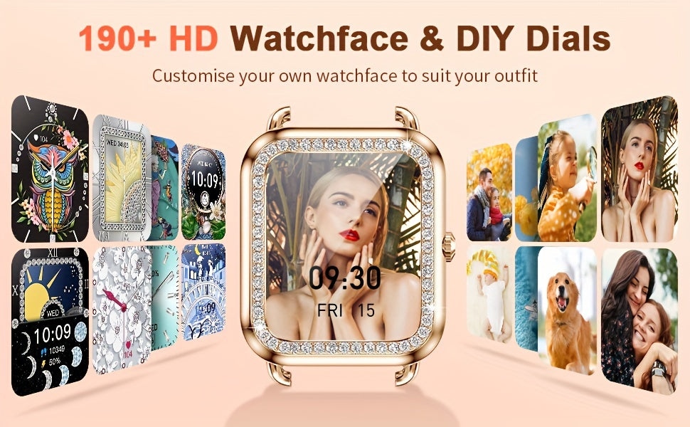Women's Luxury Smart Watch Wireless Answer/Dial, 1.57" HD SmartWatch For Android And IOS Phones, Multi Sport Modes, Fitness Watch, AI Voice Assistant, Notifications, Remote Camera, DIY Watch Dial, Music Player, Weather Report