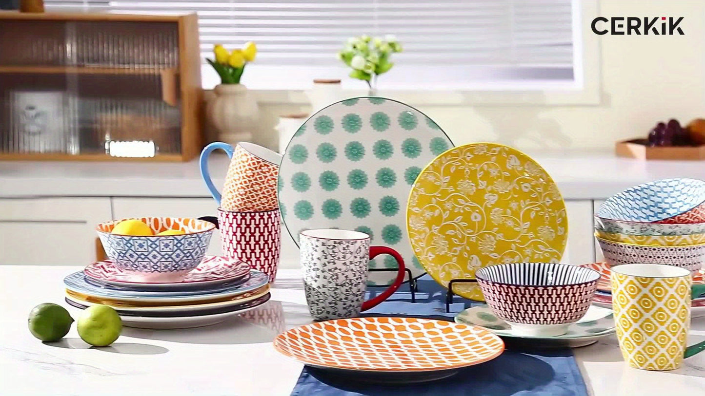 6pcs, Cerkik Rectangle Serving Plates Set, 8 Inch, Rectangular Ceramic Dinner Appetizer Dishes, Porcelain Platter For Sushi, Salad, Dessert, Pasta, Oven Microwave Dishwasher Safe, Valentine'S Day, Christmas, Weddings, Vintage