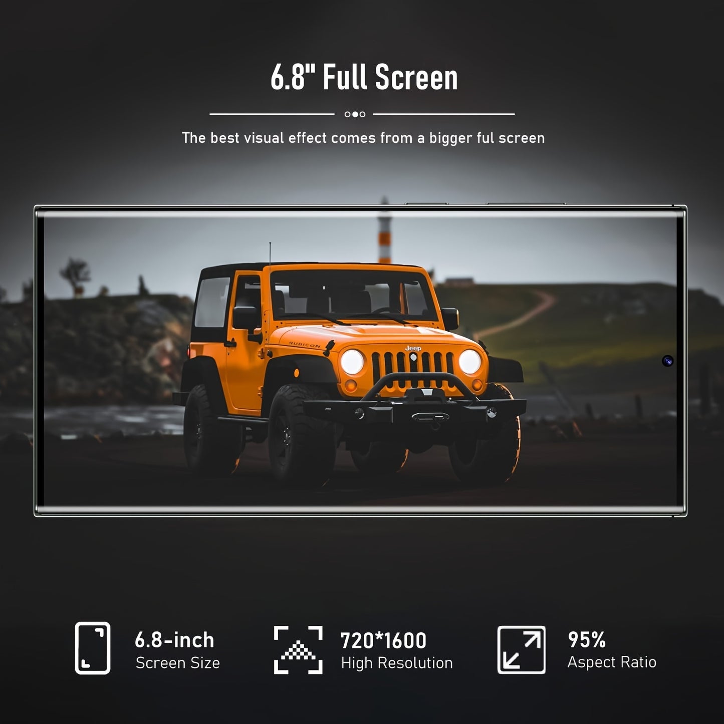 Unlocked Cell Phones Android 13 Phones 8+256GB Smartphone 6.8" HD Screen Dual SIM 6800 MAh Built-In Pen