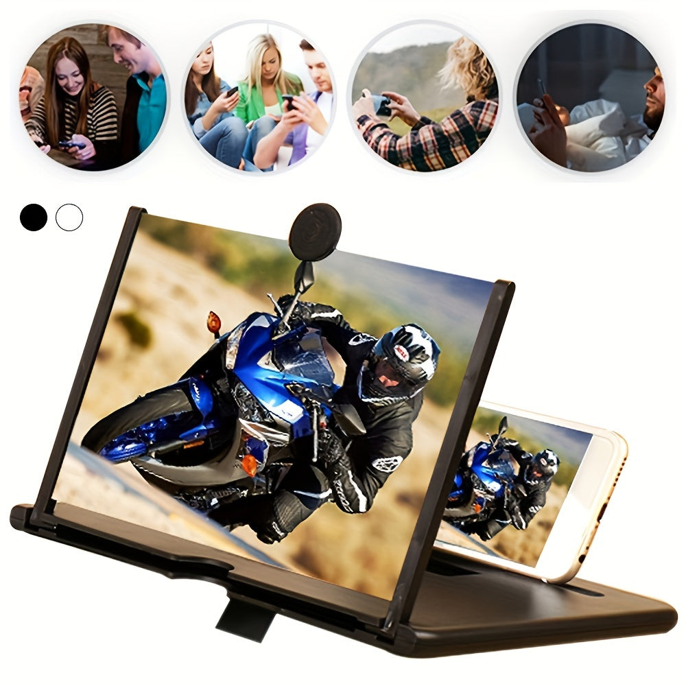 ODOMY 100pcs 50pcs Black/50pcs White 14inch Mobile Phone Screen Magnifier Anti-Radiation HD Magnifying Projector Eye Protection Cell Phone Screen Enlarger Pulling Type Phone Stand Screen Amplifier Compatible All Phones for Mo