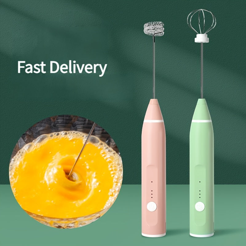 1pc Electric Milk Frother Portable Egg Beater USB Rechargeable Handheld Coffee Blender Milk Shaker Mixer Foamer Food Blender