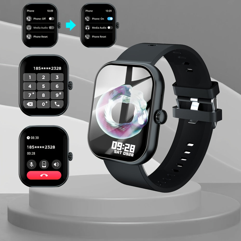 2.01" HD Screen LAXASFIT Smart Watch Plus - Advanced Fitness Activity Tracker with 128 Sport Modes, Weather Forecast, Remote Music Control, and Call/Answer Function for Android Phones - Ideal Outdoor Smartwatch Gift for Women