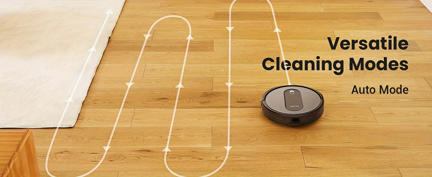 Vactidy Nimble T6 Robot Vacuum Cleaner, Strong Suction, Automatic Self-Charging Robotic Vacuum, WiFi/Alexa/App/SiRi/Remote Control Robotic Vacuum, 7.35cm Thin, Ideal for Pet Hair, Carpet, Hard Floor