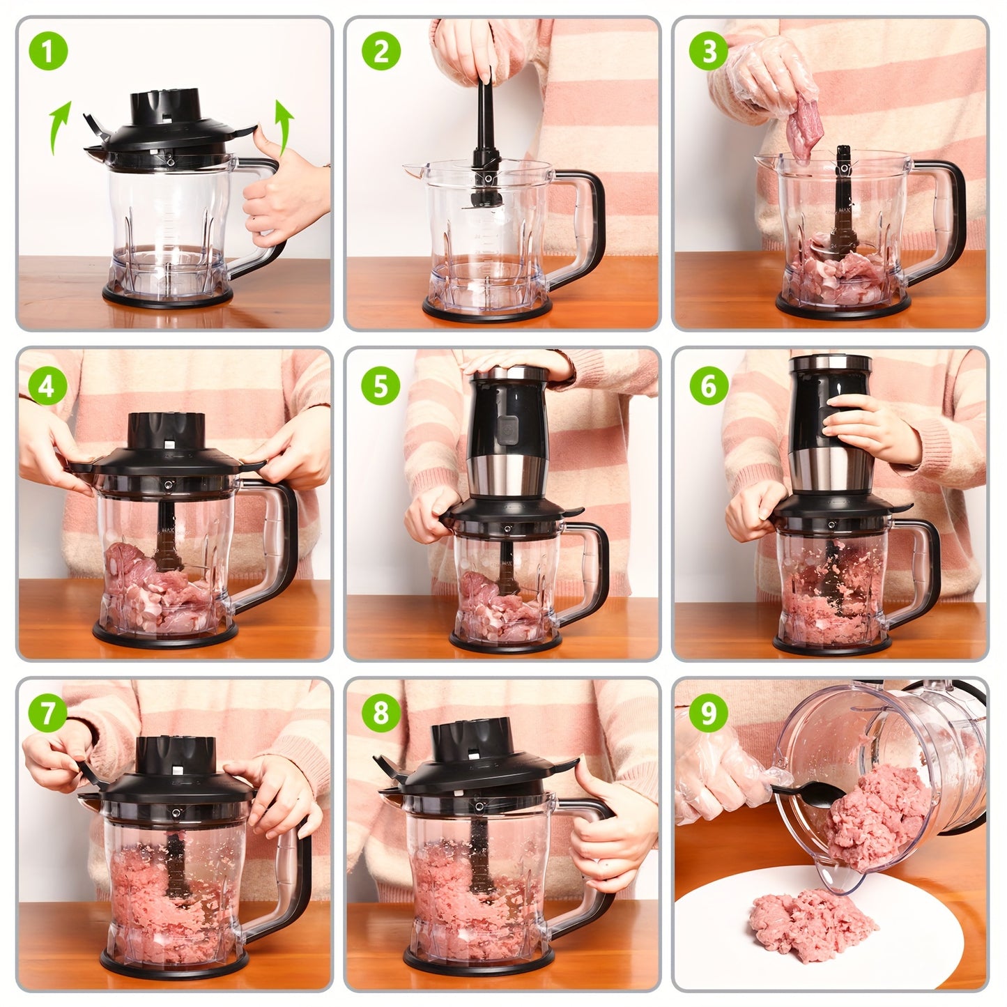 Blender And Food Processor Combo, Blender For Shakes And Smoothies, Personal Blender Small Blender, Suitable For Kitchen, Home, 700W Electric Blender With Mixer Grinder/Blender/Chopper