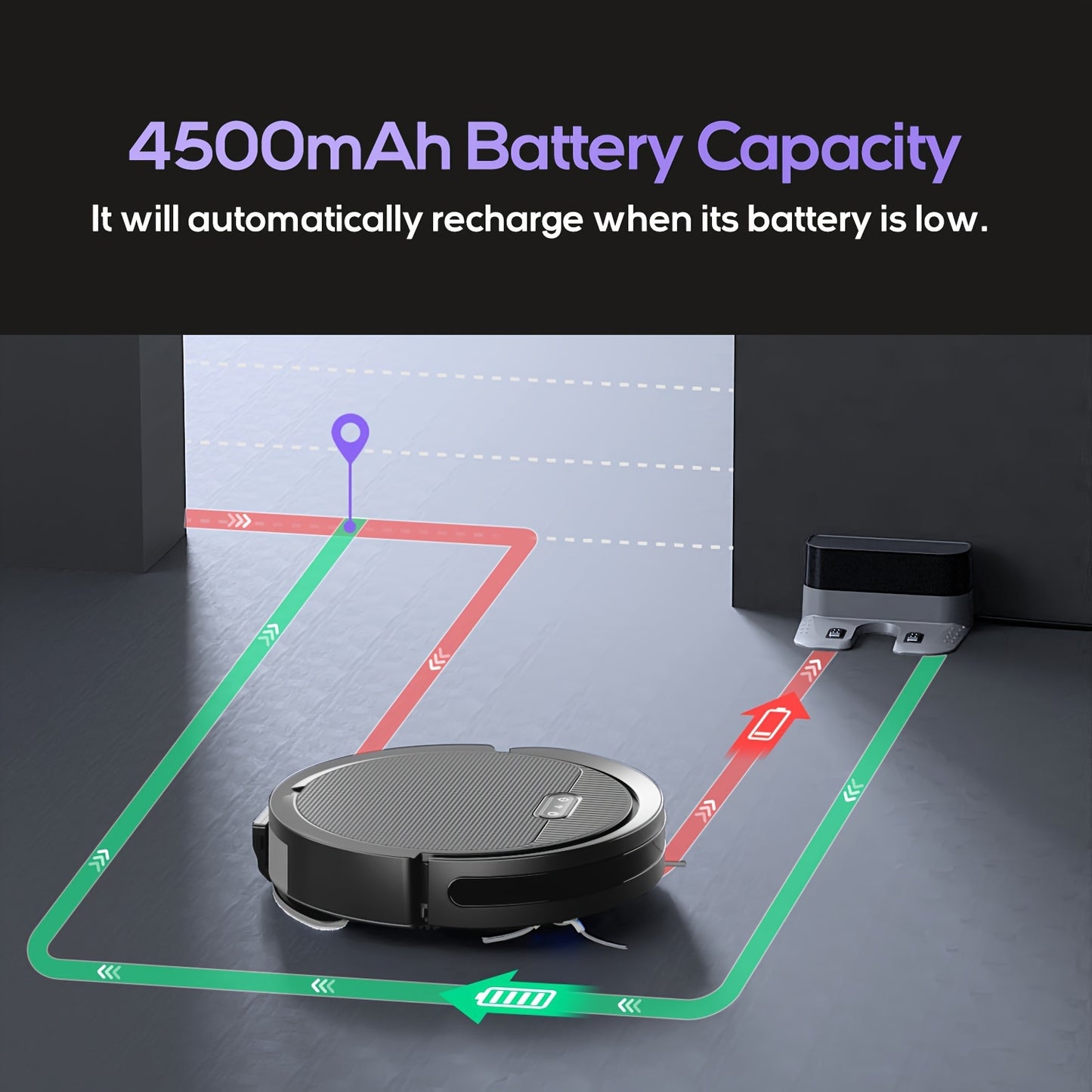 Robot Vacuum And Mop Combo, App/Voice Control, 2 In 1 Robot Vacuum Cleaner, 4000pa Max Power Suction, Scheduled Cleaning, Automatic Recharge, For Pet Hair, Low Carpet