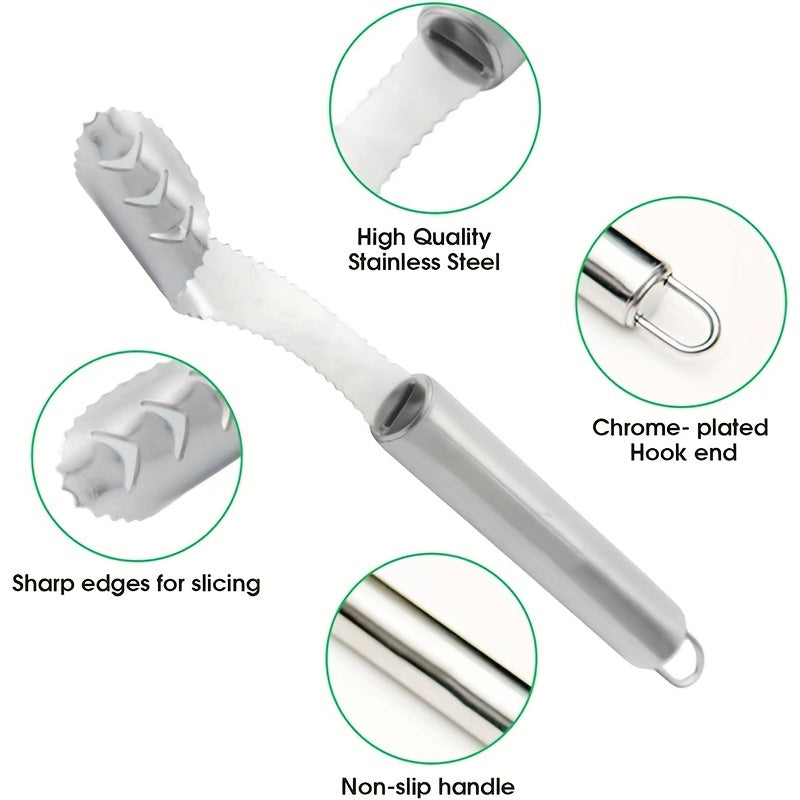 Upgrade Your Kitchen with This Multifunctional Serrated Stainless Steel Pepper Corer & Seed Remover!