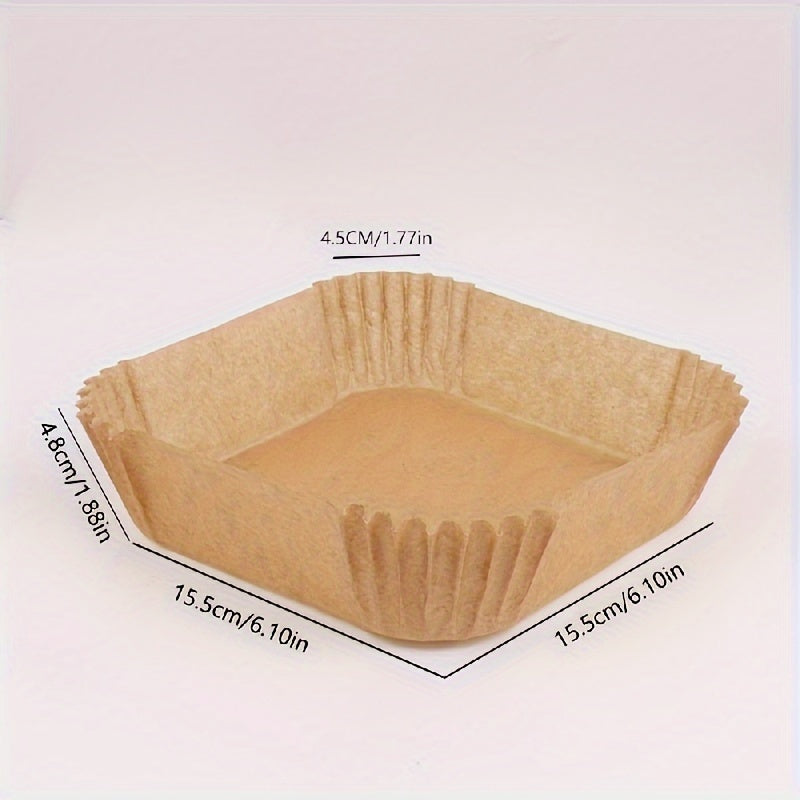 500pcs Non-Stick Air Fryer Liners - Square Paper Liners For Baking, Roasting, And Microwave Cooking - Easy Cleanup And Healthier Cooking For Hotel/Commercial