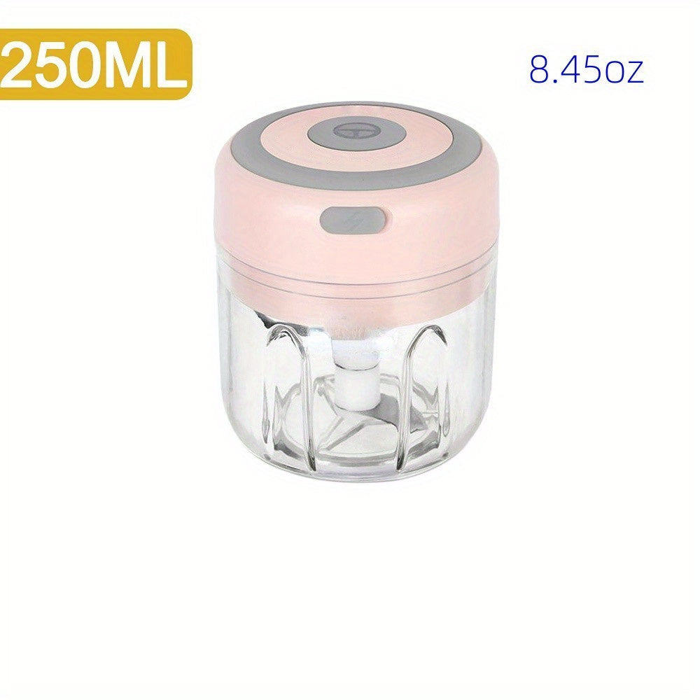 100/250ml USB Electric Mini Chopper - High-Performance Food Processor for Effortless Meat Grinding & Vegetable Crushing, Portable & Time-Saving Kitchen Companion