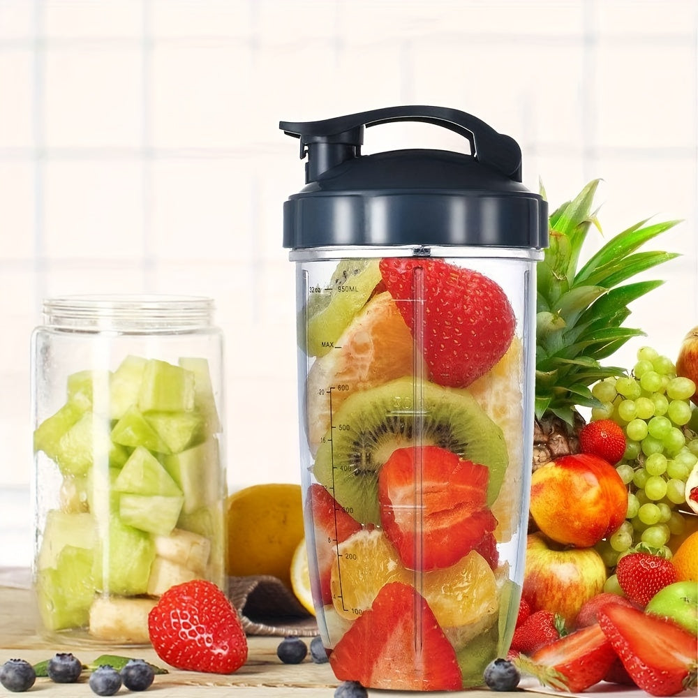 2pcs, Replacement Parts For Nutribullet Blender, Including A 32oz Cup With Flip-top Lid, Compatible With Nutribullet 600W And 900W Blenders