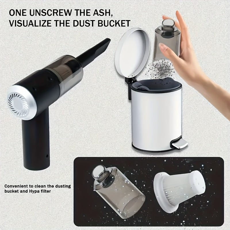 1 Piece High Suction Cordless Car Vacuum Cleaner-9000PA, Lightweight, Portable And Suitable For Home And Car Cleaning