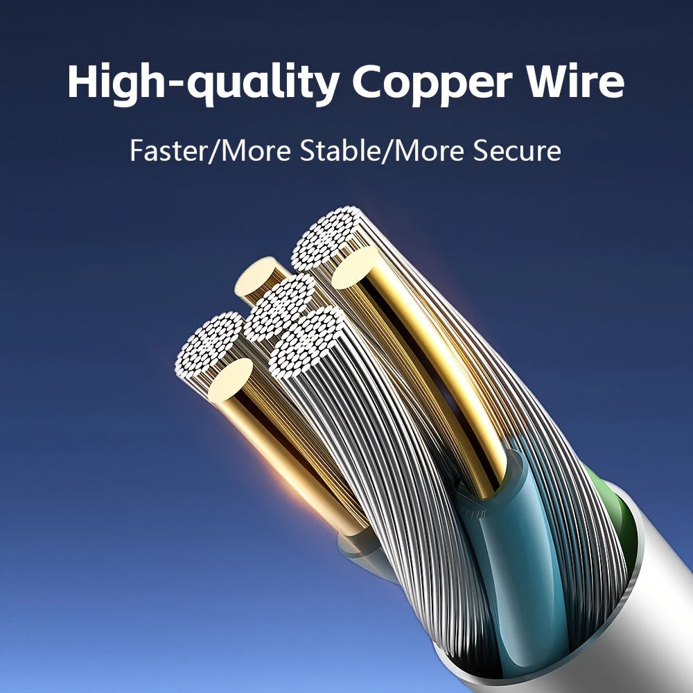 60W USB Quick Charge PD Cable: C to C Type, Ultra Durable, Suitable for Samsung and Xiaomi Phones - 20,000+ Bend Lifespan Guarantee